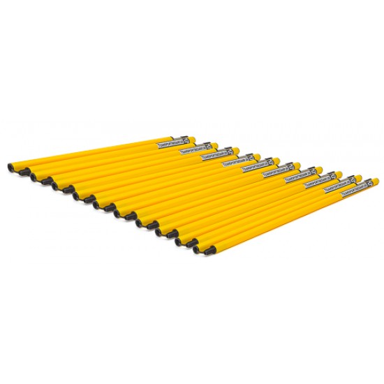 Slalom stangen 32mm - 170 cm (2-delig) - Set van 10 stuks - Geel